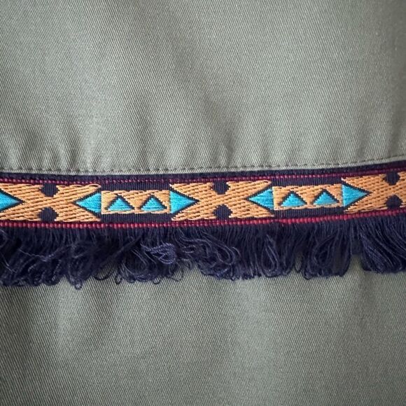 AIDEN Embroidered Army Green Jacket - Picture 6 of 6